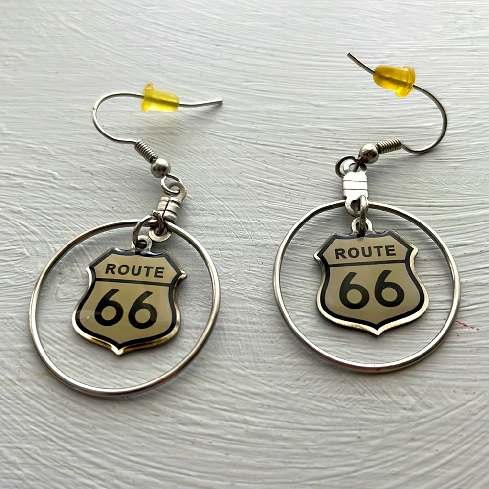 Route 66 car earrings